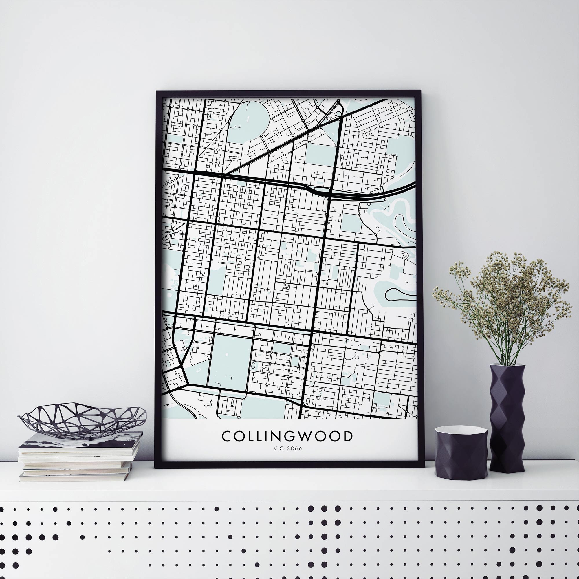 Collingwood, Melbourne Art, City Map Print Wall Art | A4 A3 A2