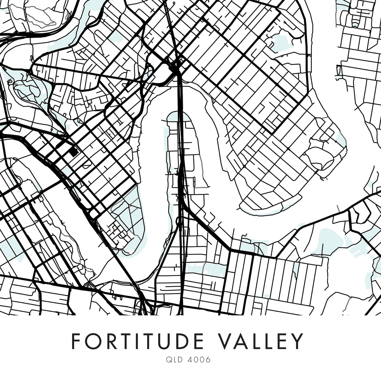 Fortitude Valley Brisbane Queensland Art City Map Print Etsy Il 1588xN.2254786649 P316