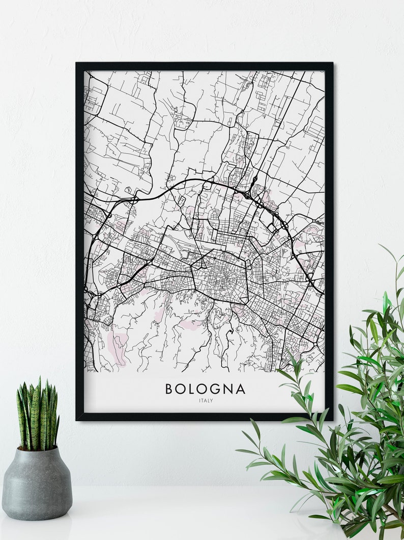 Bologna Italy City Map Print Wall Art Print at Home | Etsy
