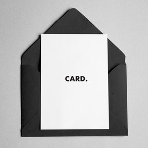 Greeting Card - Any Occasion - Minimalist Block Font - "CARD."
