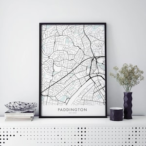 Paddington, Brisbane, Queensland Art, City Map Print Wall Art | A4 A3 A2 A1
