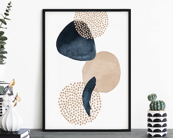 Arte de pared de impresión abstracta / 4x6 5x7 A4 A3 A2 A1