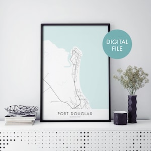 Port Douglas, Queensland, Australia City Map Print Wall Art | Print At Home | Digital Download File