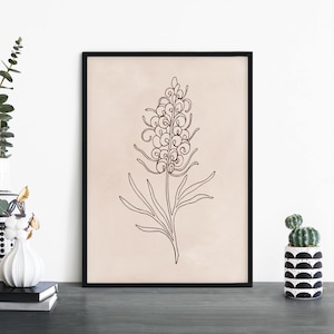 Grevillea / Arte de pared con estampado floral nativo australiano / A4 A3 A2 A1