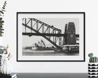 Ponte do Porto de Sydney, Cidade da Ópera Arte de Parede | A4 A3 A2 A1