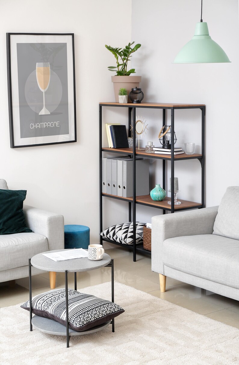 4x6 5x7 A4 A3 A2 A1 Champagne Illustrative Print Wall Art