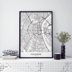 Cologne, Germany City Map Print Wall Art Poster | A4 A3 A2 A1