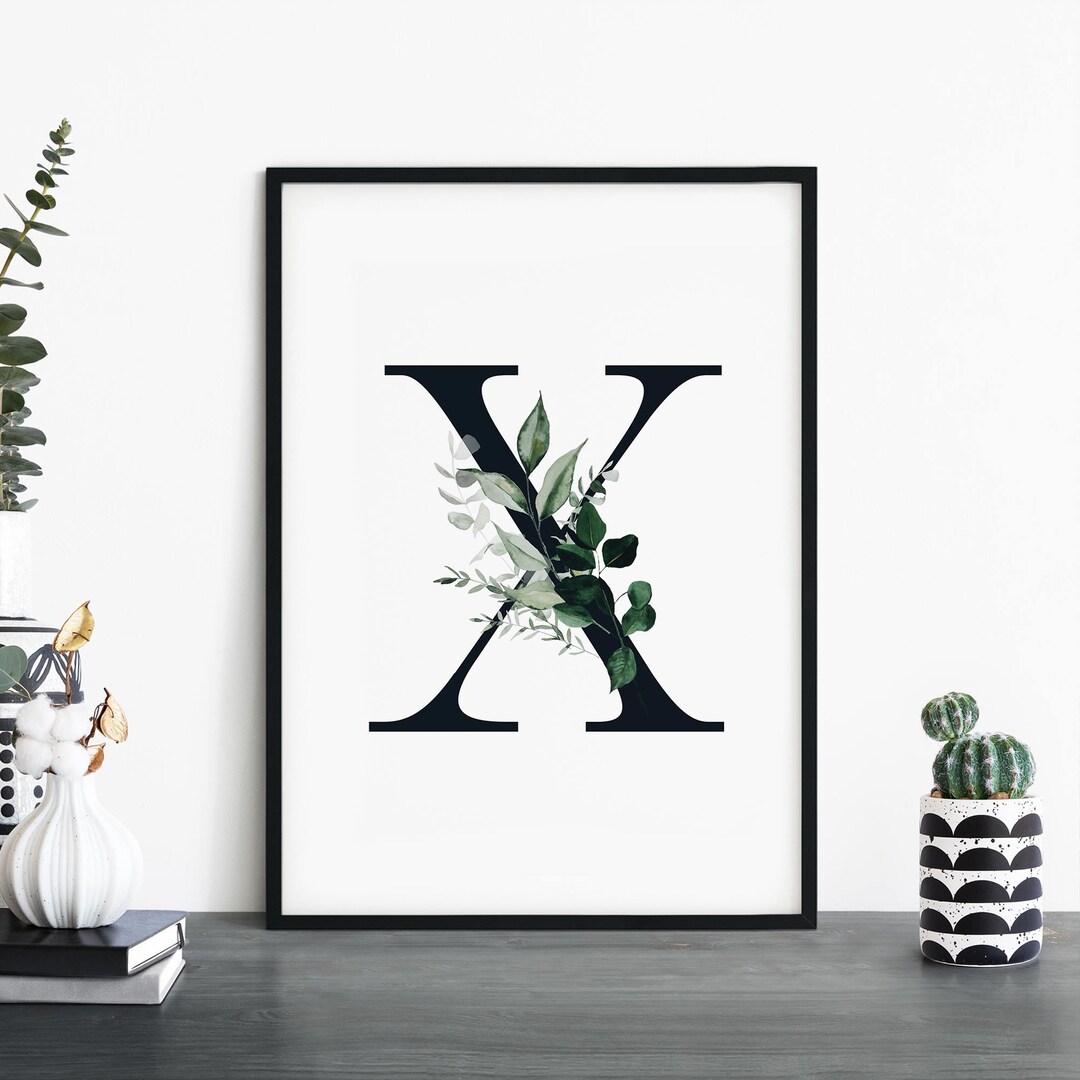 Letter X Alphabet Abstract Print Wall Art | 4x6 5x7 A4 A3 A2 A1 - Etsy