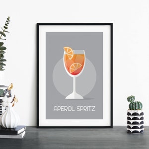 Aperol Spritz cóctel ilustrativo impresión pared arte / 4 x 6 5 x 7 A4 A3 A2 A1