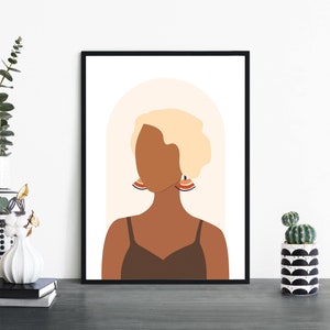 Femme No.2 Arte de pared de impresión ilustrativa / 4x6 5x7 A4 A3 A2 A1