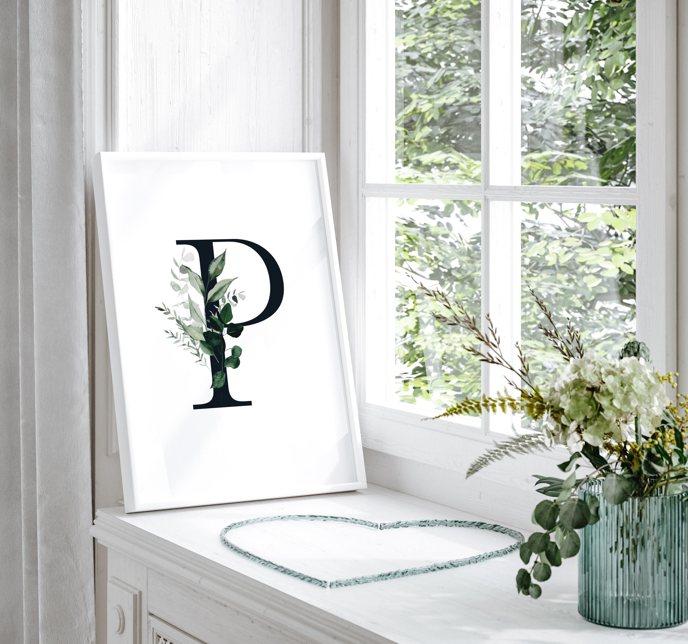 Letter P Alphabet Abstract Print Wall Art | 4x6 5x7 A4 A3 A2 A1 - Etsy