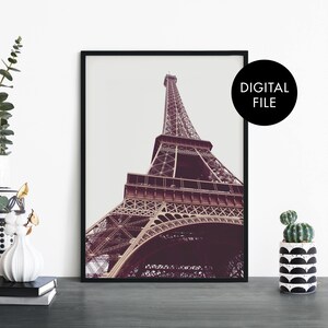 Eiffel Tower, Paris Print Wall Art | Print At Home | Digital Download File