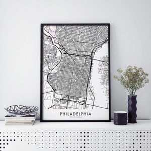 Philadelphia, Pennsylvania City Art, Map Print Wall Art | A4 A3 A2 A1