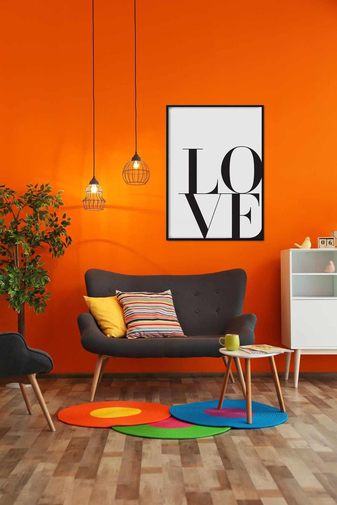 LOVE Black & White Text Poster Print Wall Art A4 A3 A2 A1 Etsy