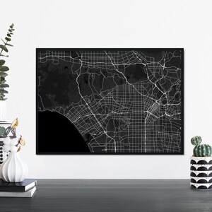 Arte de Los Angeles, Califórnia, impressão de mapa da cidade | A4 A3 A2 A1