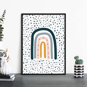 Arco Iris Colorido Póster Impresión Arte de pared / Niños Niños Niños Niñas Guardería Dormitorio / A4 A3 A2 A1