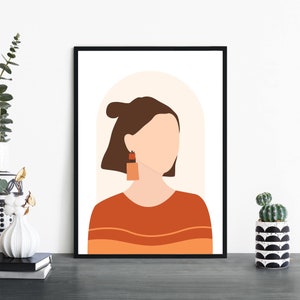 Femme No.1 Arte de pared de impresión ilustrativa / 4x6 5x7 A4 A3 A2 A1