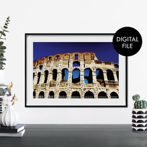 Colosseum, Rome Print Wall Art | Print At Home | Digital Download File