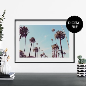 Palm Trees, Beverly Hills Print Wall Art | Print At Home | Digital Download File