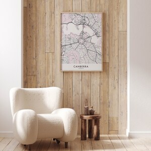 Canberra, Australia City Map Print Wall Art | Print at Home | Digital ...