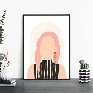 Femme No.3 Arte de pared de impresión ilustrativa / 4x6 5x7 A4 A3 A2 A1