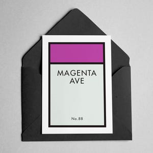 Personalized Monopoly-Style Housewarming Card | Custom Colour & Text