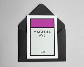 Personalized Monopoly-Style Housewarming Card | Custom Colour & Text