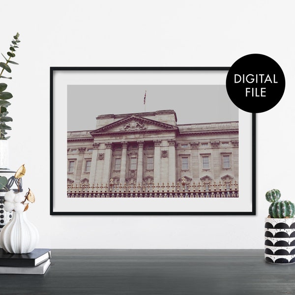 Buckingham Palace, London Print Wall Art | Print At Home | Digital Download File