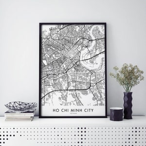 Ho Chi Minh City, Vietnam Art, City Map Print Wall Art | A4 A3 A2 A1