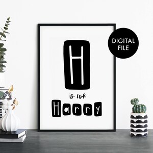 DIGITAL DOWNLOAD Personalised Childs Name Nursery Bedroom Print Wall Art | Boys Girls Kids Baby - Downloadable JPEG File