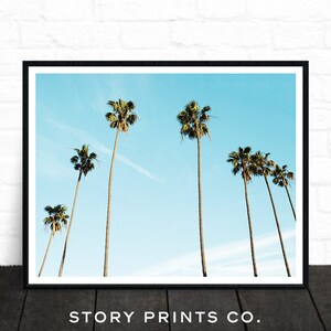 Palm Tree Print, Landscape Print, California Print, Palm Tree Art, Tropical Print, Sky Photo, Nature Photography, Bohemian, Digital Download