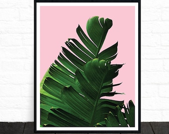 Banana Leaf, Banana Leaf Print, Botanical Print, Tropical Print, Plant Print, Palm Tree Print, Affiche Scandinave, Palm Print, Printable Art