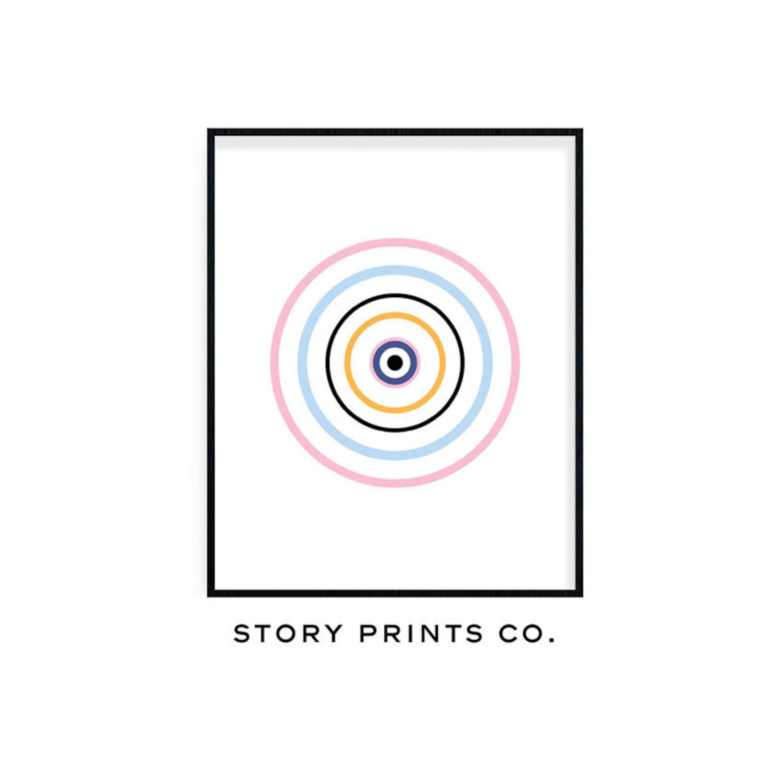 Colorful Wall Art Circle Print Kids Art Print Nursery Etsy