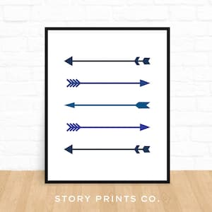Bleu impression flèche, flèche pépinière, enfants affiche, flèche imprimable, marine, Turquoise, flèche Art, Exploration, Printable Wall Art, décor d’enfants