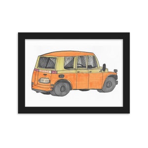 Orange Truck Print - Framed