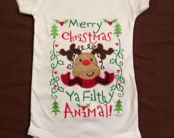 merry christmas ya filthy animal onesie christmas onesie reindeer onesie first christmas onesie - Merry Christmas Ya Filthy Animal Onesie merry christmas ya filthy animal onesie christmas onesie reindeer onesie first christmas onesie - Merry Christmas Ya Filthy Animal Onesie