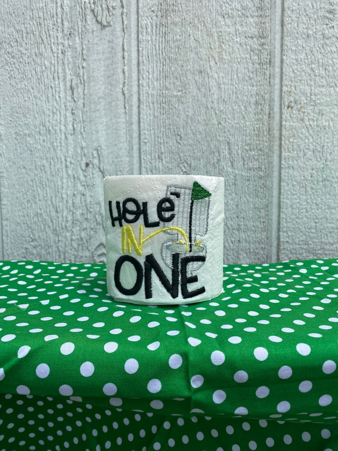 Hole in One Embroidered Toilet Paper Design/ Father Day Toilet Paper