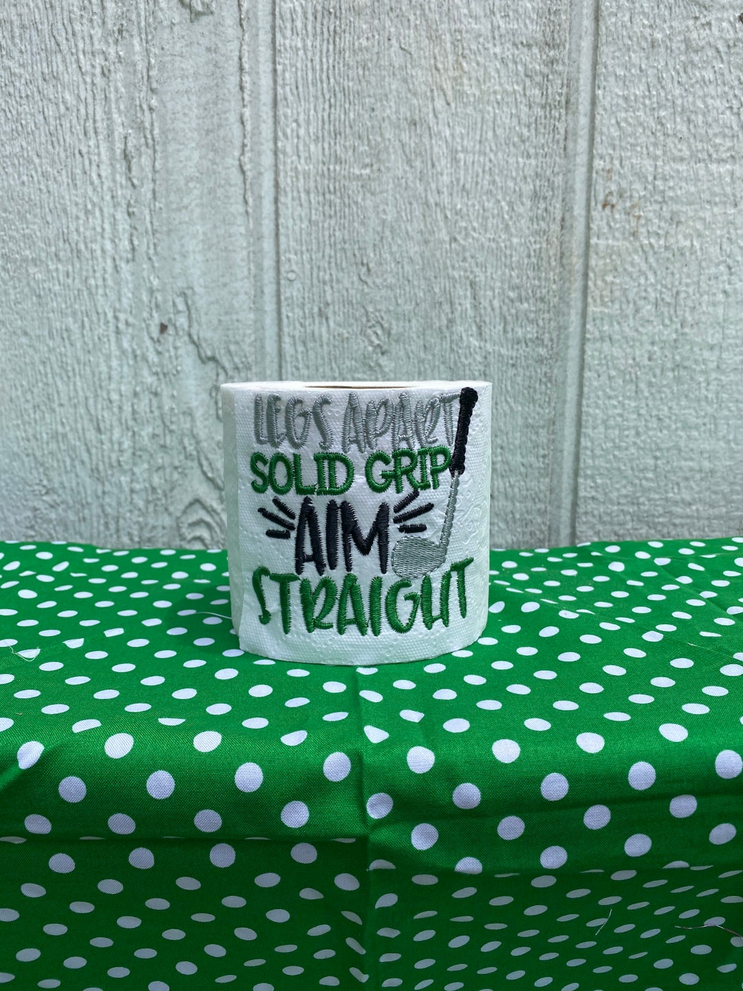 Legs Apart Solid Grip AIM Straight Toilet Paper Design/ Golf Toilet