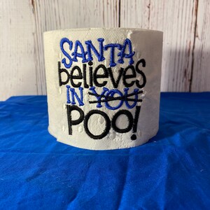 Babbo Natale crede nella cacca / Rotoli di carta igienica di Natale / Divertenti rotoli di carta igienica di Natale / Regalo gag divertente / Regalo elefante bianco /
