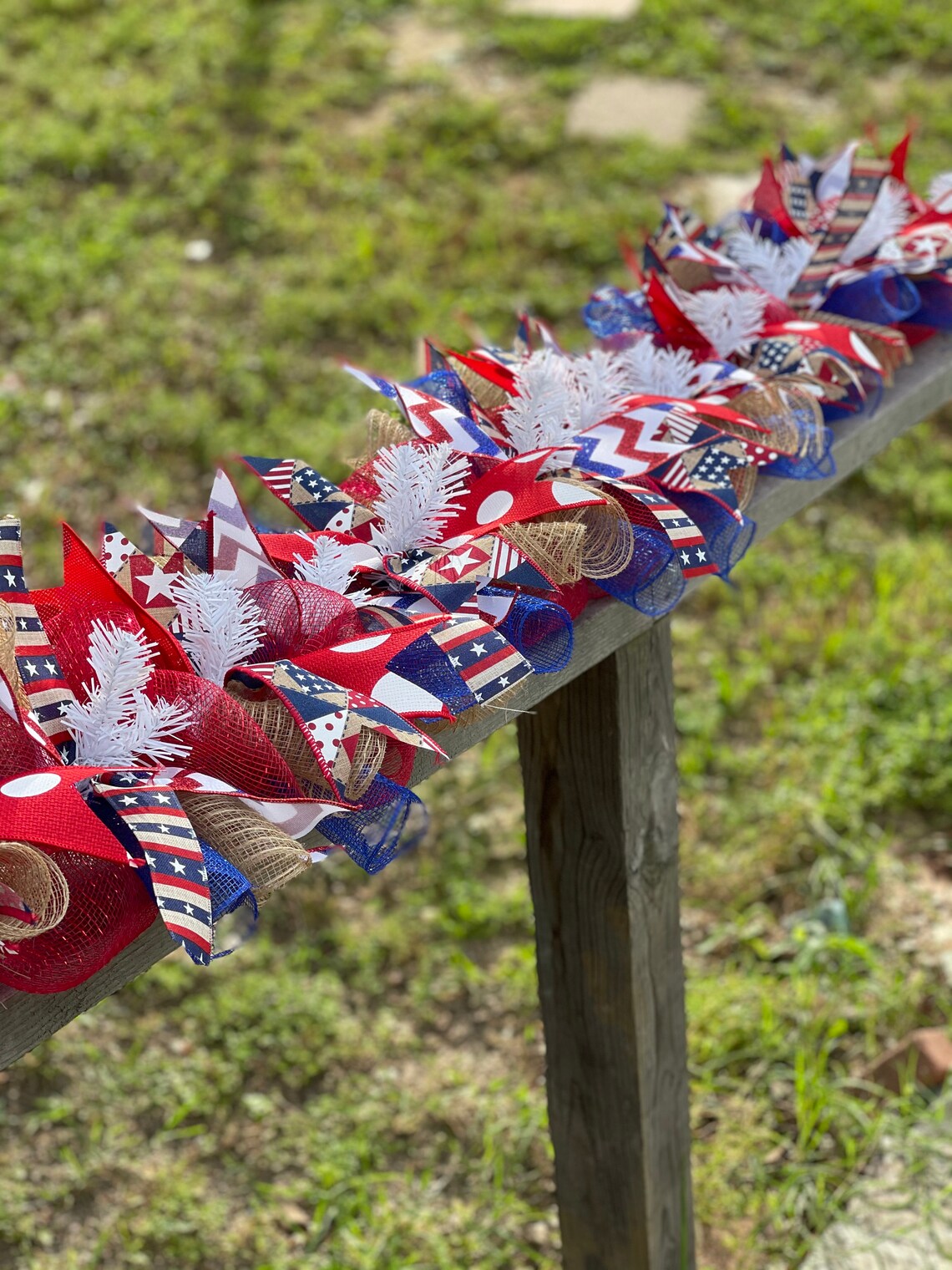Fourth of July Garland/ 4th of July Garland / Door Garland/ Etsy