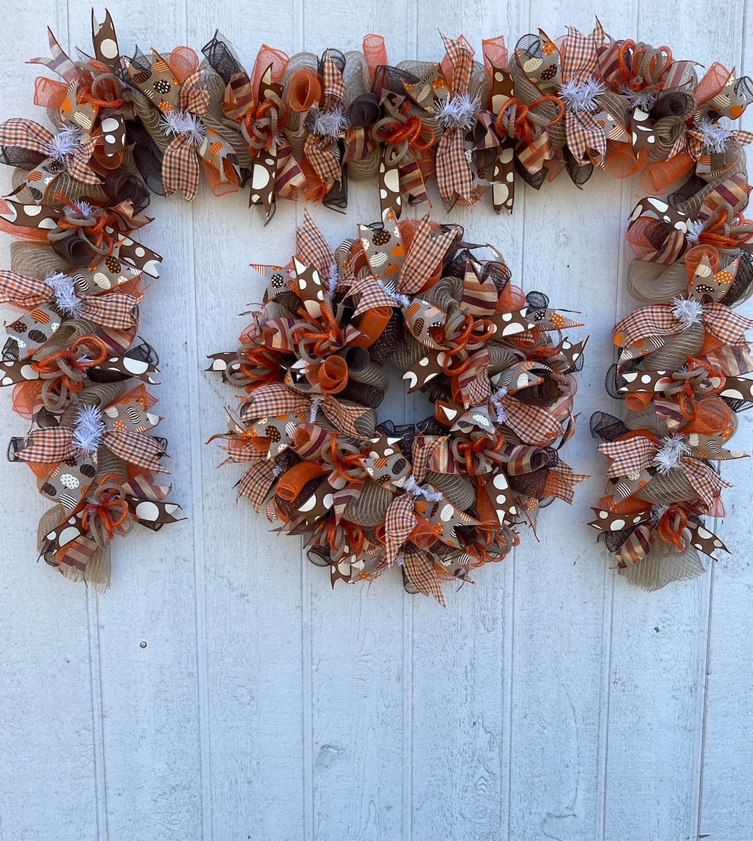 Fall Wreaths and Garlands/ Mantle Garland/ Door Garland/ Fall Door