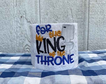 King of the Throne Besticktes Toilettenpapier: Gag Geschenk