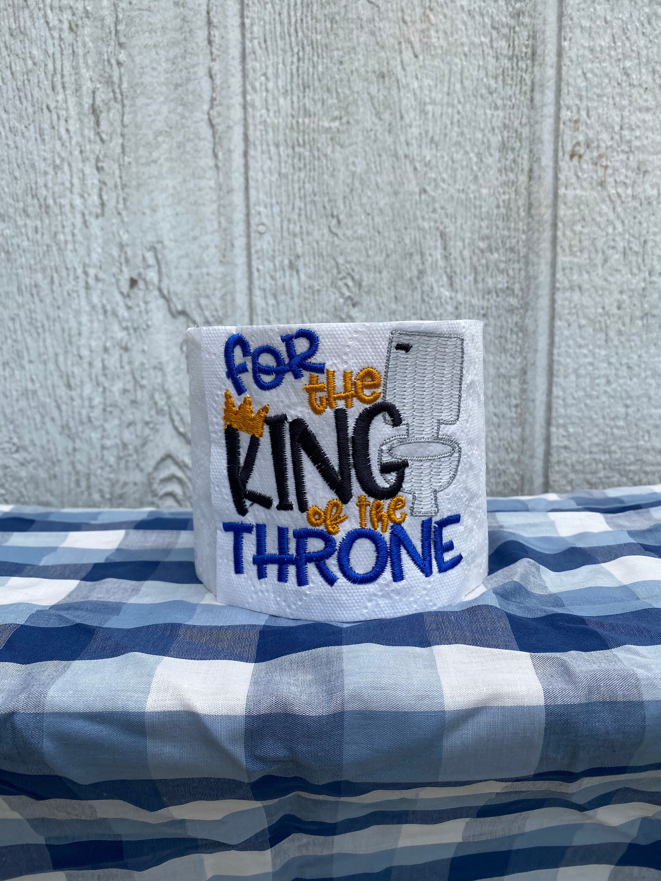For The King of The Throne Embroidered Toilet Paper/ Fathers Etsy