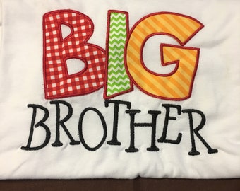 Big Brother Tee/ Personalized Big Brother Tee/ Announcement Shirt/ Big Bro Shirt/ Matching Bro Shirts/ New Brother Gift