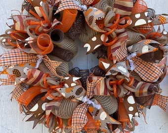 Fall Wreath/ Autumn Wreath/ Thanksgiving Wreath/ Mantle Wreath/ Door Wreath/ Front Door