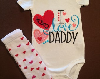 I Love Daddy Onesie/ Vatertagsbody/ Happy Fathers Day Onesie/ Erster Vatertagsbody