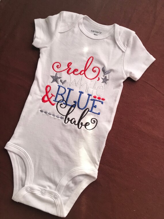 red white and blue onesie