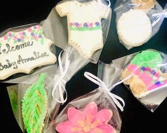 Hawaiian|Tropical| Aloha Sugar Cookies theme- Great for baby showers, birthday celebrations or any other occasion