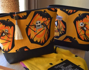 Jack Skellington Orange Makeup Bag- Nightmare Before Christmas