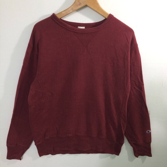 champion crewneck burgundy